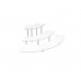 FixtureDisplays® 3 Tier Silver Gray Metal Countertop Cupcake Display Stand / Modern Organizer Rack 16798